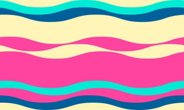 Pembe, yeşil ve mavi renkli canlı, eğlenceli dalga desenleri. Geçmişi, tekstili ya da markası için mükemmel. Yazın, enerjinin ve akışkanlığın hislerini çağrıştırıyor.