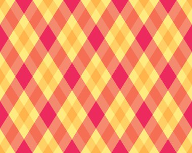 Argyle geometrik eşkenar dörtgenin kusursuz deseni. Harlequin duvar kağıdı tasarımını kontrol et. Web geçmişi için klasik elmas şekilli tekstil malzemesi, baskı kumaşı, kazak, ambalaj kağıdı, hediye kartı, davetiye.