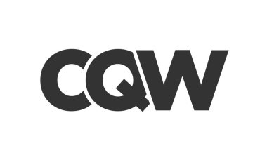 CQW logo tasarım şablonu güçlü ve modern kalın metinlerle. Basit ve minimal tipografi içeren ilk tabanlı vektör logosu. Modayı takip eden şirket kimliği markalar için ideal..