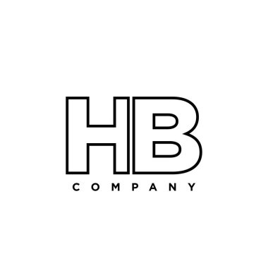 Moda harfi H ve B, HB logo tasarım şablonu. Şirket kimliği için asgari monogram tabanlı logotype.