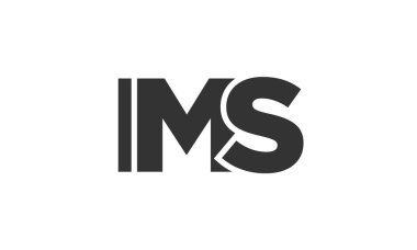IMS logo tasarım şablonu güçlü ve modern kalın metin ile. Basit ve minimal tipografi içeren ilk tabanlı vektör logosu. Modayı takip eden şirket kimliği markalar için ideal..