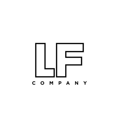 Moda harfi L ve F, LF logo tasarım şablonu. Şirket kimliği için asgari monogram tabanlı logotype.