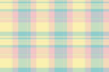 Kusursuz desenli tartan, ekoseli kontrol vektörü. Kumaş tekstil arkaplan deseni açık ve gökyüzü gri renk paletinde akıyor.