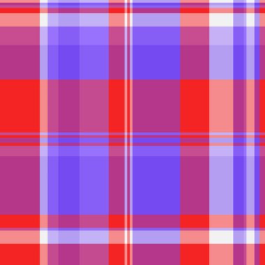 Renkli ekose desenli. Kesişen çizgiler ve karelerle soyut tekstil tasarımı. Arkaplan, şablon ve dokular için grafik kaynak.
