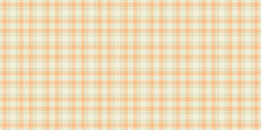 Keten desenli arka plan ekoseli, bayram vektörü dikişsiz tartan. Sessiz desenli tekstil kumaş kontrolü turuncu ve bej rengi paleti ile.