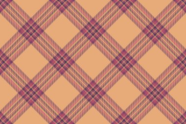 Zarif şeftali ve leylak rengi köşeli ekose desenli. Tekstil tasarımı, moda, web siteleri veya ambalaj kağıdı için mükemmel.