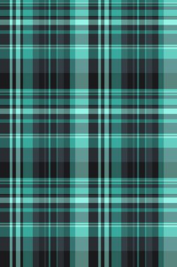 Pazarlama vektör dokusu kontrolü, kusursuz arka plan tekstili. 60 'ların ekose kumaş desenli mavi ve koyu renk paleti.