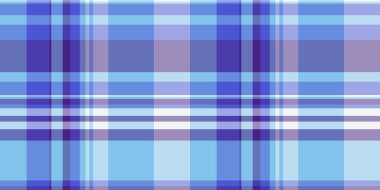 Kraliyet kumaşı özgeçmiş kontrolü, kusursuz vektör dokusu. Mavi ve açık renk paletinde iplik tartan tekstil ekose deseni.