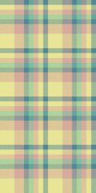 Bebek özgeçmiş kontrolü kumaş, erkek dokusu ekose vektörü. Sarılı ve açık renk paletli, dikdörtgen desenli kumaş..