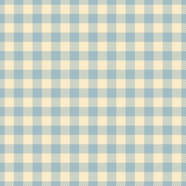 Açık mavi ve bej desenli klasik gingham deseni, arka plan, tekstil veya klasik tasarımlar için mükemmel. Zamansız ve çok yönlü. Kumaş tasarımı için ideal.