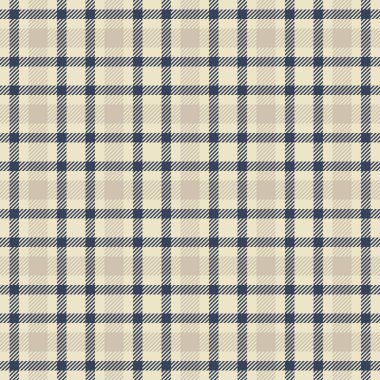 Geniş desenli, dikişsiz tekstil, podyum vektör arkaplan tartan. Perakende kumaş desenini açık ve mavi renk paletinde kontrol et.