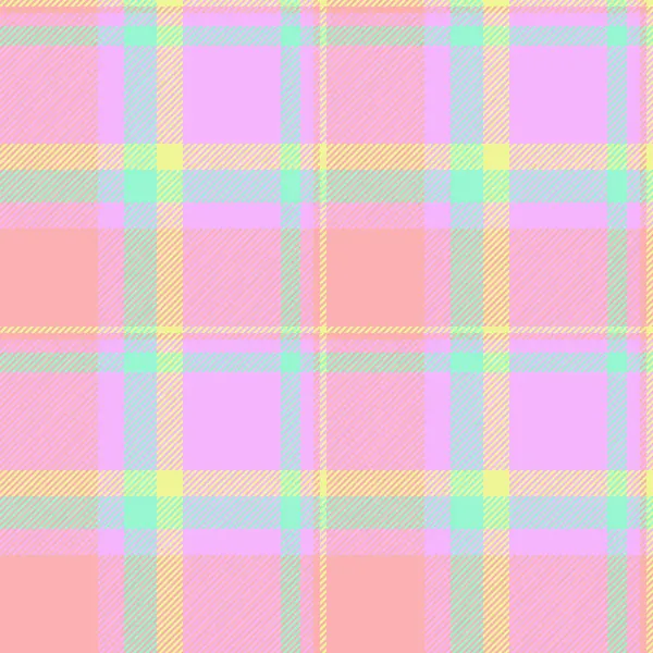 Pastel ekose desenli. Pembe, şeftali, sarı, yeşil ve mavinin kusursuz dokusu. Tasarım projeleri, arka planlar, tekstil ve giyim için harika..