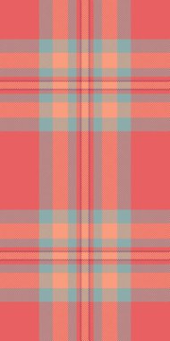 50 'lerin kumaş desenli vektörü, zor tartan özgeçmiş kontrolü. Arkaplan ekose tekstil dikişsiz kırmızı ve pastel renk paleti.