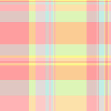 Pastel ekose desenli. Yumuşak, narin renkler neşeli bir bahar havası yaratır. Tekstil tasarımları, web siteleri, ambalaj veya arkaplan olarak ideal.