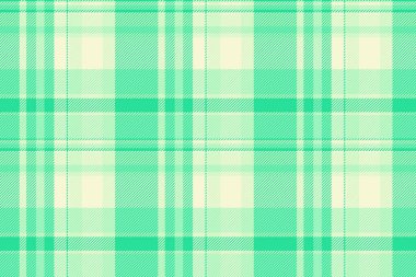 Damalı desenli tartan kumaş, Afrika 'da kusursuz tekstil kontrolü. Nane ve yeşil renk paletinde dikey arkaplan vektör ekose dokusu.