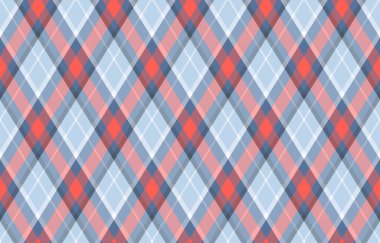 Yumuşak maviler, mercanlar ve griler içinde kusursuz bir pastel desen..