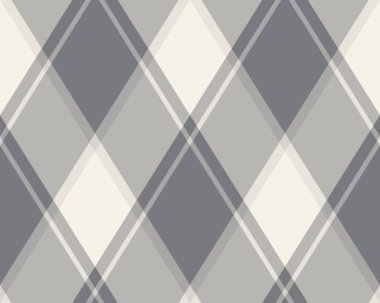 Argyle geometrik eşkenar dörtgenin kusursuz deseni. Harlequin duvar kağıdı tasarımını kontrol et. Web geçmişi için klasik elmas şekilli tekstil malzemesi, baskı kumaşı, kazak, ambalaj kağıdı, hediye kartı, davetiye.