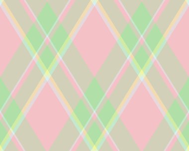 Argyle geometrik eşkenar dörtgenin kusursuz deseni. Harlequin duvar kağıdı tasarımını kontrol et. Web geçmişi için klasik elmas şekilli tekstil malzemesi, baskı kumaşı, kazak, ambalaj kağıdı, hediye kartı, davetiye.