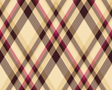 Argyle geometrik eşkenar dörtgenin kusursuz deseni. Harlequin duvar kağıdı tasarımını kontrol et. Web geçmişi için klasik elmas şekilli tekstil malzemesi, baskı kumaşı, kazak, ambalaj kağıdı, hediye kartı, davetiye.