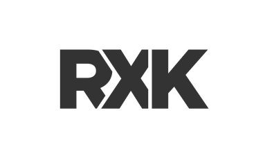 RXK logo tasarım şablonu güçlü ve modern kalın metinlerle. Basit ve minimal tipografi içeren ilk tabanlı vektör logosu. Modayı takip eden şirket kimliği markalar için ideal..