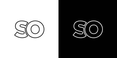 Moda S ve O harfi, logo tasarım şablonu. Şirket kimliği için asgari monogram tabanlı logotype.