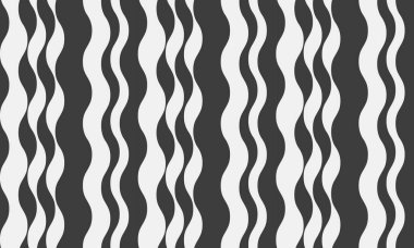 Soyut siyah ve beyaz dalgalı çizgiler deseni. Modern, şık tasarım arka planlar, web sitesi afişleri, tekstil, ya da dinamik, akışkan bir görsel projeye ihtiyaç duyan her proje için mükemmeldir..