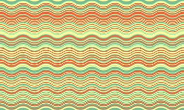 Soyut dalgalı çizgiler arka planda pastel renklerde. Web sitesi afişleri, sosyal medya paylaşımları, tekstil tasarımı ya da sakinleştirici, retro-atmosfere ihtiyaç duyan her proje için mükemmel..