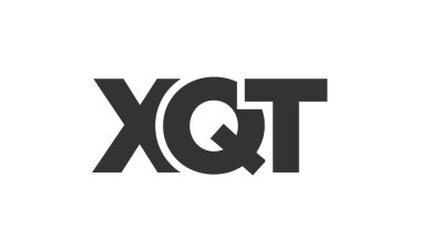 Güçlü ve modern kalın metinli XQT logo tasarım şablonu. Basit ve minimal tipografi içeren ilk tabanlı vektör logosu. Modayı takip eden şirket kimliği markalar için ideal..