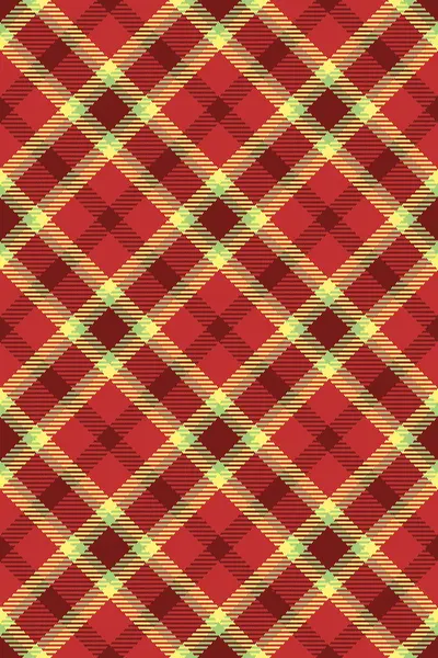 El yapımı tartan kumaş, okul desenli ekose kumaş. Kumaş vektörü, kırmızı ve sarı renk paletinde arkaplanı kontrol et.