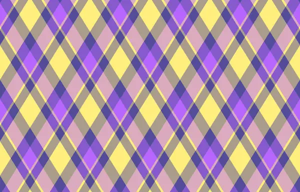 Argyle geometrik eşkenar dörtgenin kusursuz deseni. Harlequin duvar kağıdı tasarımını kontrol et. Web geçmişi için klasik elmas şekilli tekstil malzemesi, baskı kumaşı, kazak, ambalaj kağıdı, hediye kartı, davetiye.