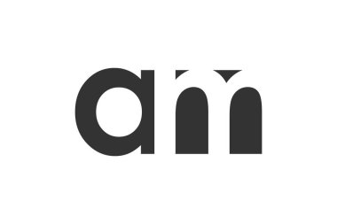 AM yaratıcı geometrik başlangıç tabanlı modern ve minimal logo. m modayı takip eden yazı tipleri. Evrensel profesyonel zarif tekno vektör tasarımı.
