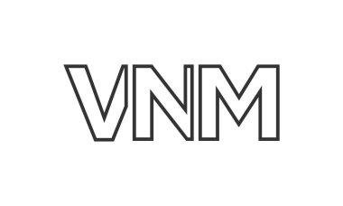 Güçlü ve modern kalın metinli VNM logo tasarım şablonu. Basit ve minimal tipografi içeren ilk tabanlı vektör logosu. Modayı takip eden şirket kimliği markalar için ideal..