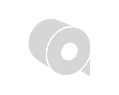 Soyut minimalist gri rulo simgesi. Başlangıç, süreç, süreklilik veya kaynak yönetimi kavramları için mükemmel.