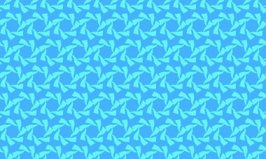 Canlı deniz mavisi soyut geometrik desen. Web sitesi geçmişi, tekstil baskıları veya modern markalaşma için kusursuz tekrarlayan tasarım ideali.