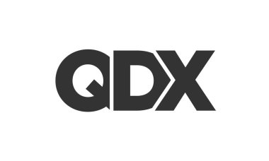 QDX logo tasarım şablonu güçlü ve modern kalın metin ile. Basit ve minimal tipografi içeren ilk tabanlı vektör logosu. Modayı takip eden şirket kimliği markalar için ideal..