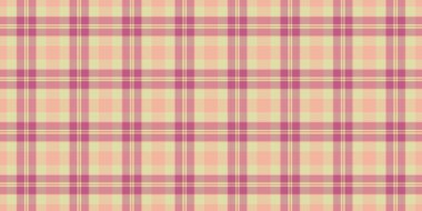 Şebeke kontrolü ekose kumaş, ince vektör kumaş dikişsiz. Işık ve kırmızı renk paletinde insan arkaplan desenli tartan.