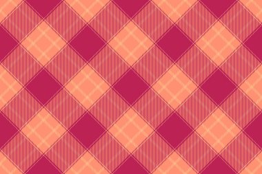 Canlı mercan ve kırmızı ekose desenli. Tekstil tasarımı, sonbahar modası ya da sonbahar modası için mükemmel..