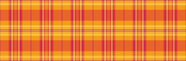 Canlı turuncu ve kırmızı ekose desenli. Sonbahar tasarımları, tekstil veya web sitesi geçmişi için mükemmel.