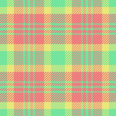 Canlı pastel ekose desenli yumuşak pembe, nane yeşili ve güneşli sarı. Tekstil tasarımı, moda, web siteleri veya neşeli bir geçmiş için ideal.