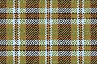 Klasik ekose desen, toprak tonlar, açık mavi aksanlar. Moda, iç mekan ve arka planlar için tekstil tasarımı. Kırsal, geleneksel atmosfer, çok yönlü kullanım.