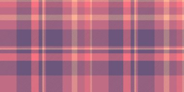 Yumuşak pastel ekose desenli. Dilsiz mercan, şeftali ve tozlu mor renklerde kusursuz bir doku. Tekstil tasarımı, moda, giyim, ev dekorasyonu ve web sitesi geçmişi için ideal.