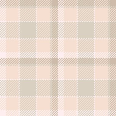 Bej ve pembe, pürüzsüz tartan desenli. Klasik ekose tasarım, arka plan, tekstil ve el işi için idealdir. Moda veya tatil projeleri için çok yönlü.