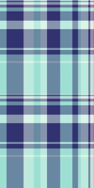 Soluk ekose kumaş, erkek giyim arkaplan dokusu vektörü. 40 'lı yılların tekstil desenleri ışık ve cyan renk paletinde kontrol edilsin.