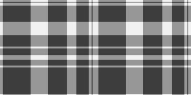 Şık bir geçmiş kontrolü tekstil, pasaklı kumaş dokusu. Eski gri ve gri renk paletinde ekosesiz desenli vektör.