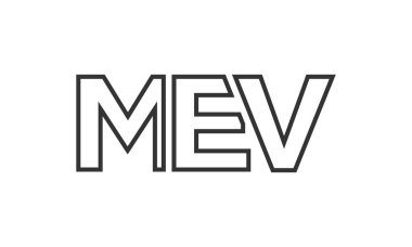 Güçlü ve modern kalın metin ile MEV logo tasarım şablonu. Basit ve minimal tipografi içeren ilk tabanlı vektör logosu. Modayı takip eden şirket kimliği markalar için ideal..