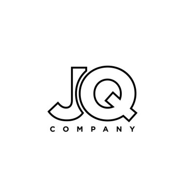 Moda harfi J ve Q, JQ logo tasarım şablonu. Şirket kimliği için asgari monogram tabanlı logotype.