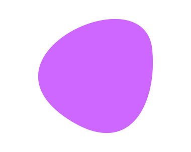 Lavanta renginde organik bir şekil. Soyut kütle, grafik tasarım, arka plan veya katman için mükemmel. Modern, temiz, çok yönlü element.