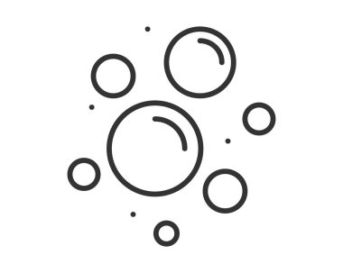 Minimalist baloncuk çizgisi sanatı. Temiz, modern tasarım temizlik ürünleri, su veya soyut kavramlar için uygundur. Logolar, simgeler veya arkaplanlar için kullan.