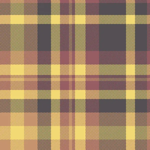Sıcak pikselli ekose desen. Sıcak renklerde tartan tasarımı olan soyut, pürüzsüz bir arkaplan. Tekstil, arka plan veya dijital sanat için mükemmel..