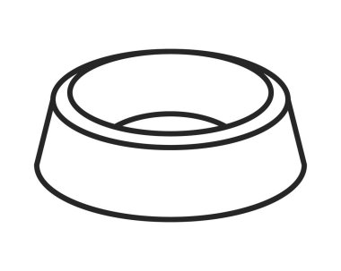 Basit bir evcil hayvan kasesi sanatı, minimalizm ve özen taşıma. Hayvan besleme, evcil hayvan bakım ürünleri ya da veterinerlik hizmetleri için mükemmel bir tasarım. Temiz, vektör biçimi illüstrasyonu.